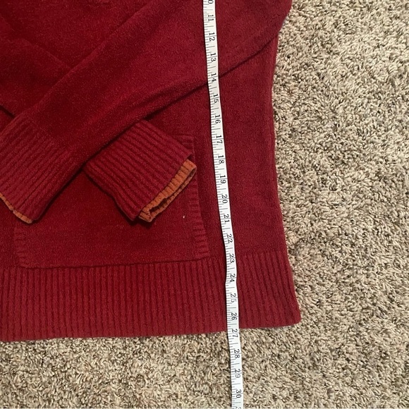 ExOfficio Women’s Light Fleece Red Sweater in Sz M 1/4 Zip Pullover - Picture 8 of 10